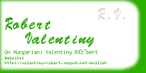 robert valentiny business card